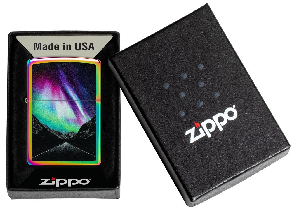 Zippo Aurora Road Design Multi Color Windproof Pocket Lighter, 46236-000003