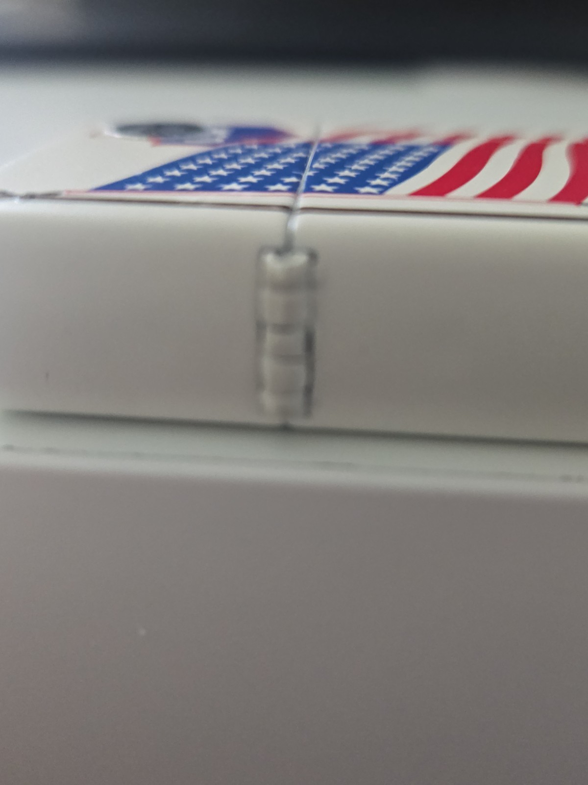 Zippo U.S. Flag Flying On A Flag Pole White Lighter