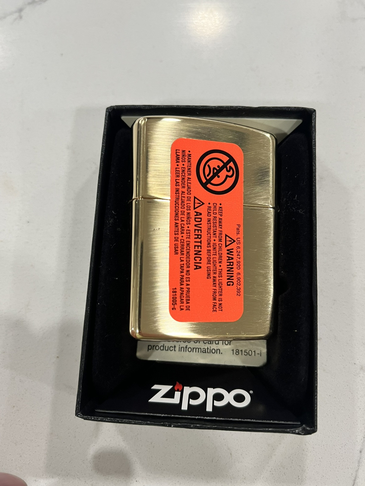 2024 Zippo Snap-On Gold tone Deep Carved