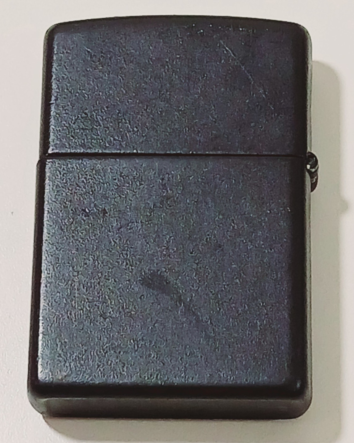 Vintage Zippo Lighter 2001 A 01 Black Matte Pocket USA Collectible Tobacco Gift