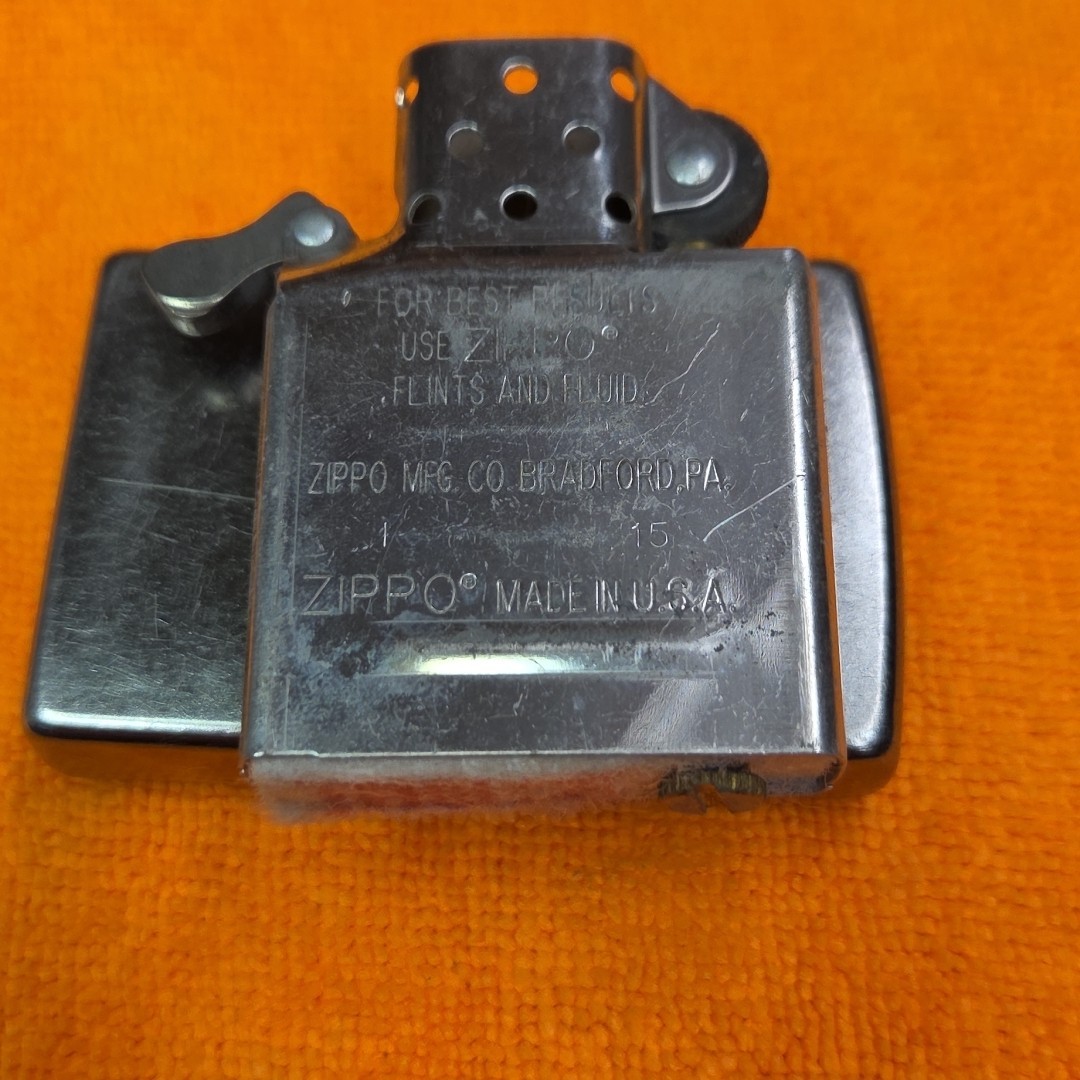 ZIPPO Lighter 2015 I-15 Satin Silvertone Chrome Camping, Candles