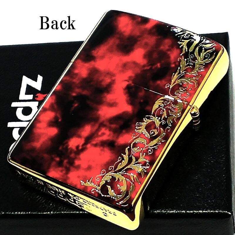 ZIPPO lighter Marble Arabesque Zippo Marble Red Black Gold Arabesque Double side