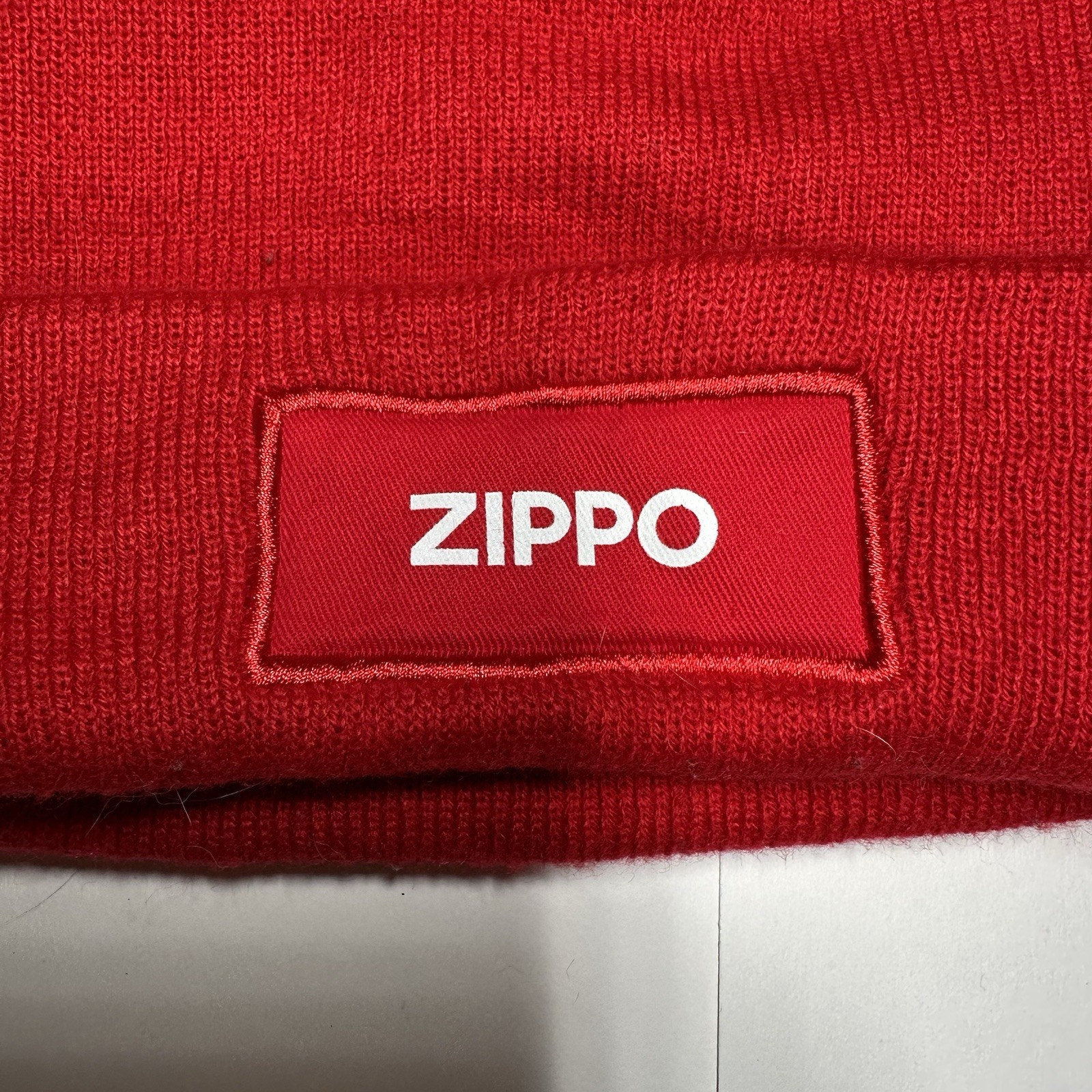 Genuine Zippo Lighter red beanie Outdoor Hi Vis Beanie Logo Beanie