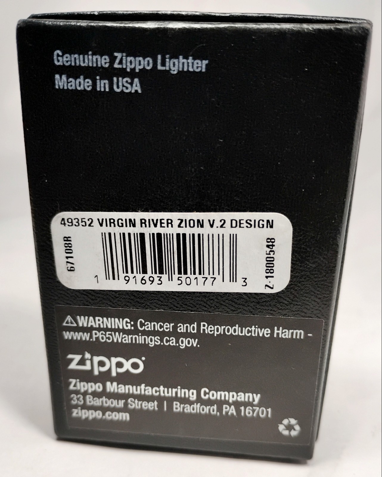 Zippo Virgin River Zion V.2 Design Lighter #49352 Made in USA New Never Used