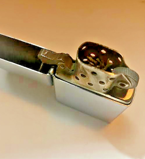 Scarce 1946 Brushed Chrome 3 Barrel Hinge ZIPPO Lighter with Orig Insert EX