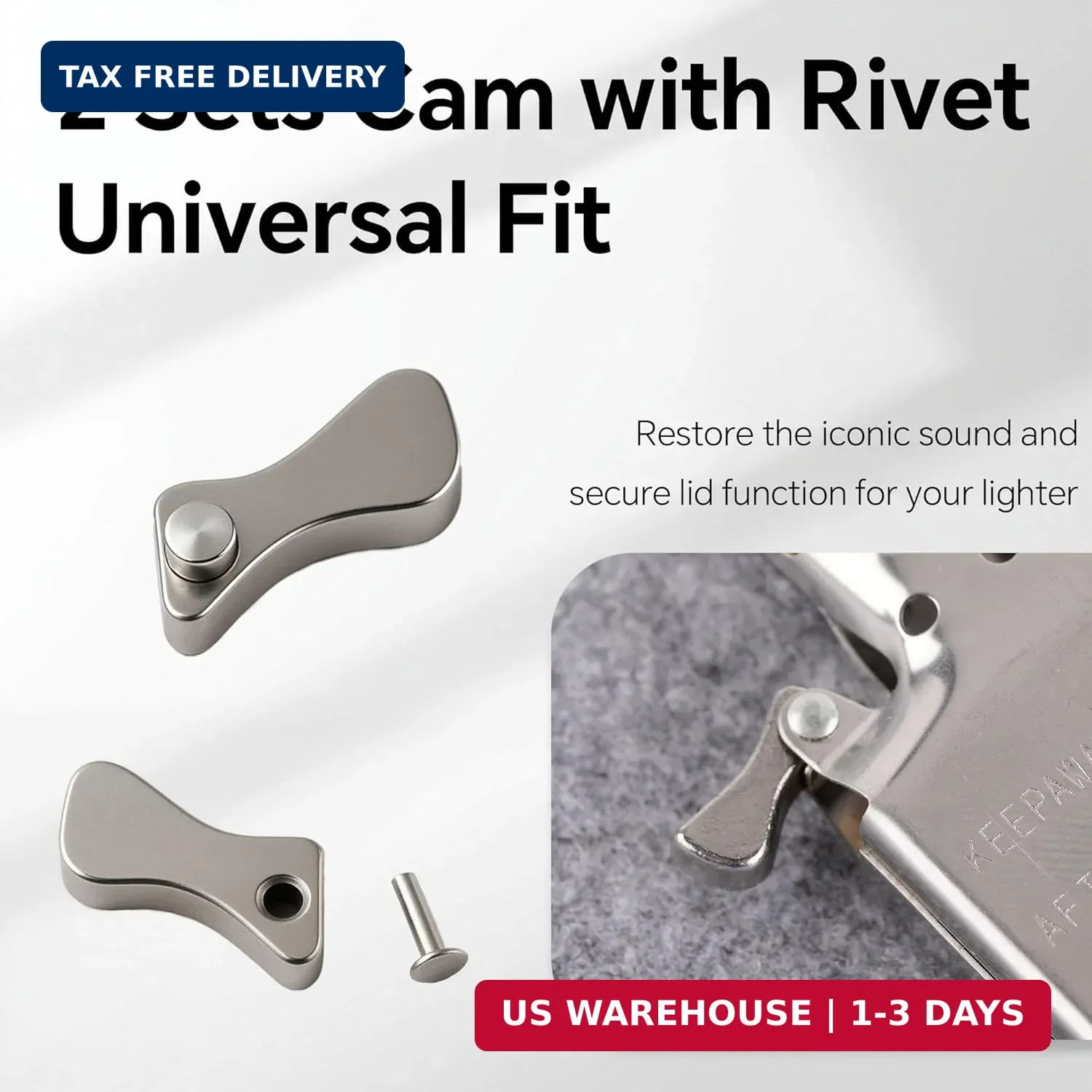 Lighter Cam Springs & Cam with Rivets Replacement Kit for Zippo | Lighter Cam Re
