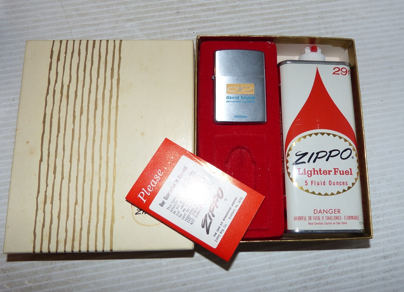Vintage Unfired 1970 Zippo Lighter Advertising Hartford , Ct With Box & C70