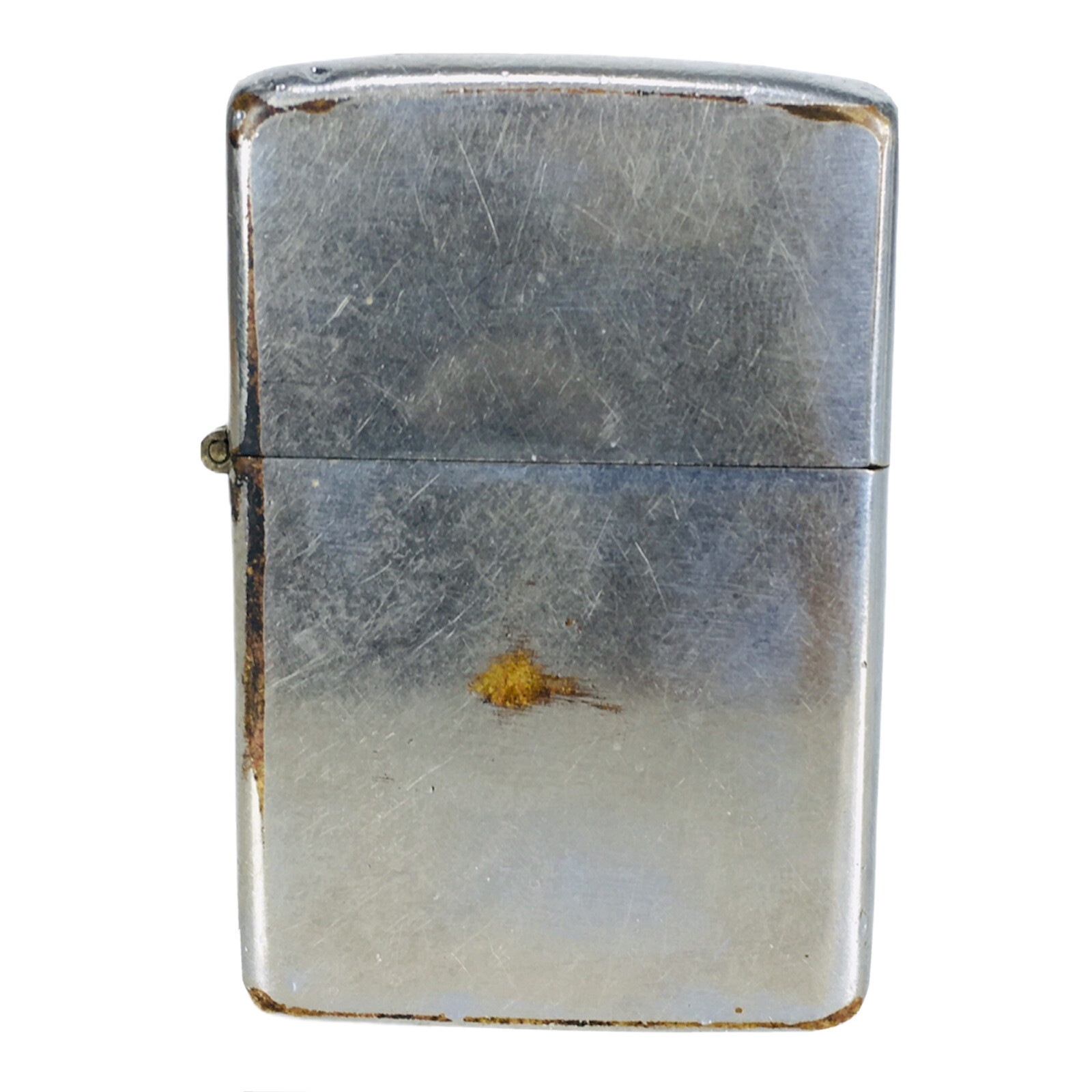 Bradford Zippo 70s Vintage Brass Lighter Case Brushed Chrome Steel Insert