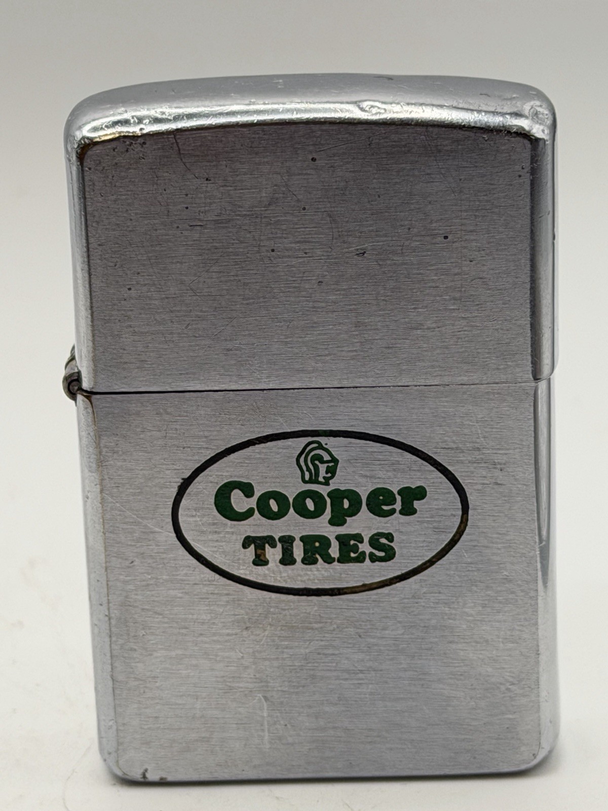 Vintage 1958 Cooper Tires Advertising Chrome Zippo Lighter