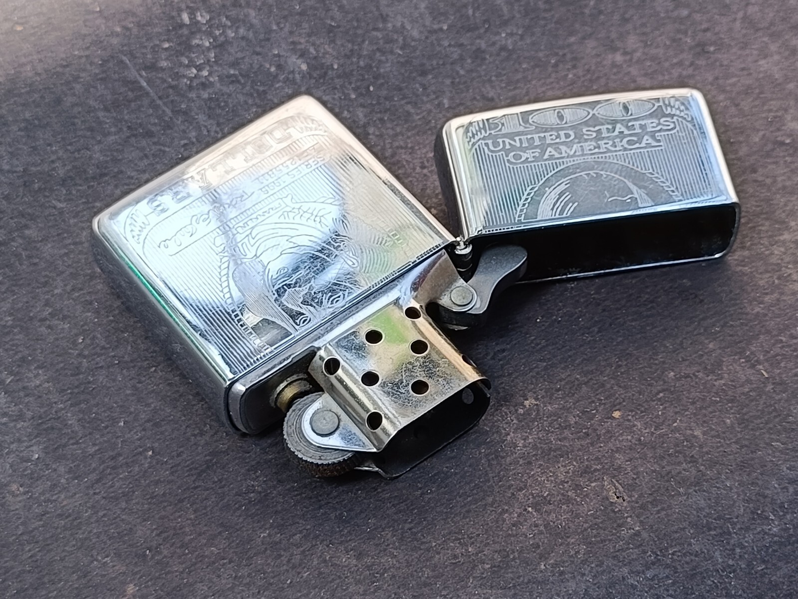 Old Vintage Rare Zippo Pocket Cigarette Lighter Made In U.S.A. Collectible