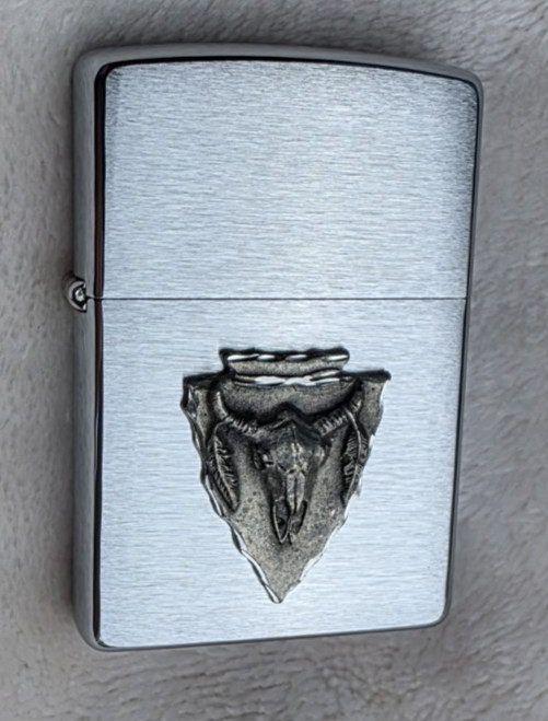 Zippo Lighter 2001 Gift Kit: Buffalo Arrowhead Lighter, Fluid and Flints, New