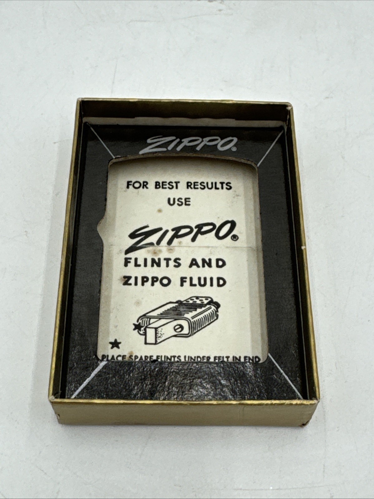 ZIPPO 1968 BLACK WATCH FARMS DAIRY DOUBLE SIDED ADVERTISING LIGHTER IN BOX COW