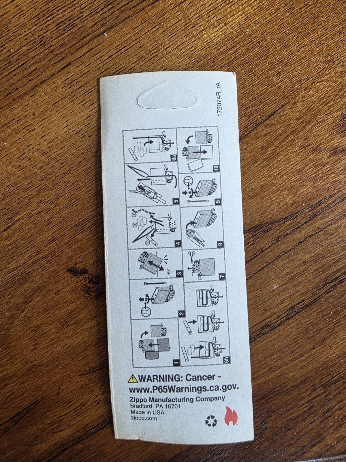GENUINE NOS ZIPPO WICK (x1)
