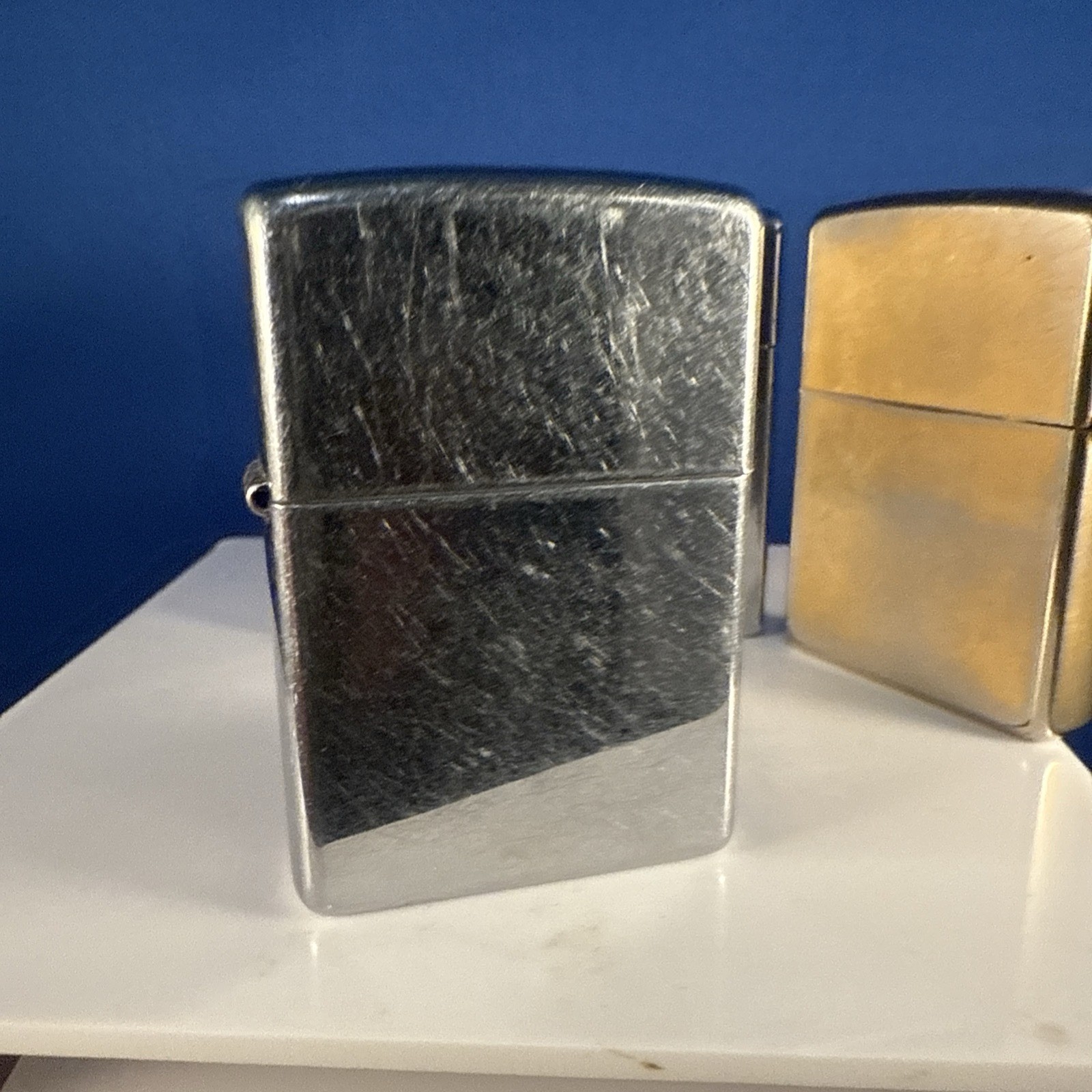 Zippo Lighters (Lot Of 4) Used 2 Slim 2 Regular J 07, A 03, 11 1, 1 1 All Strike