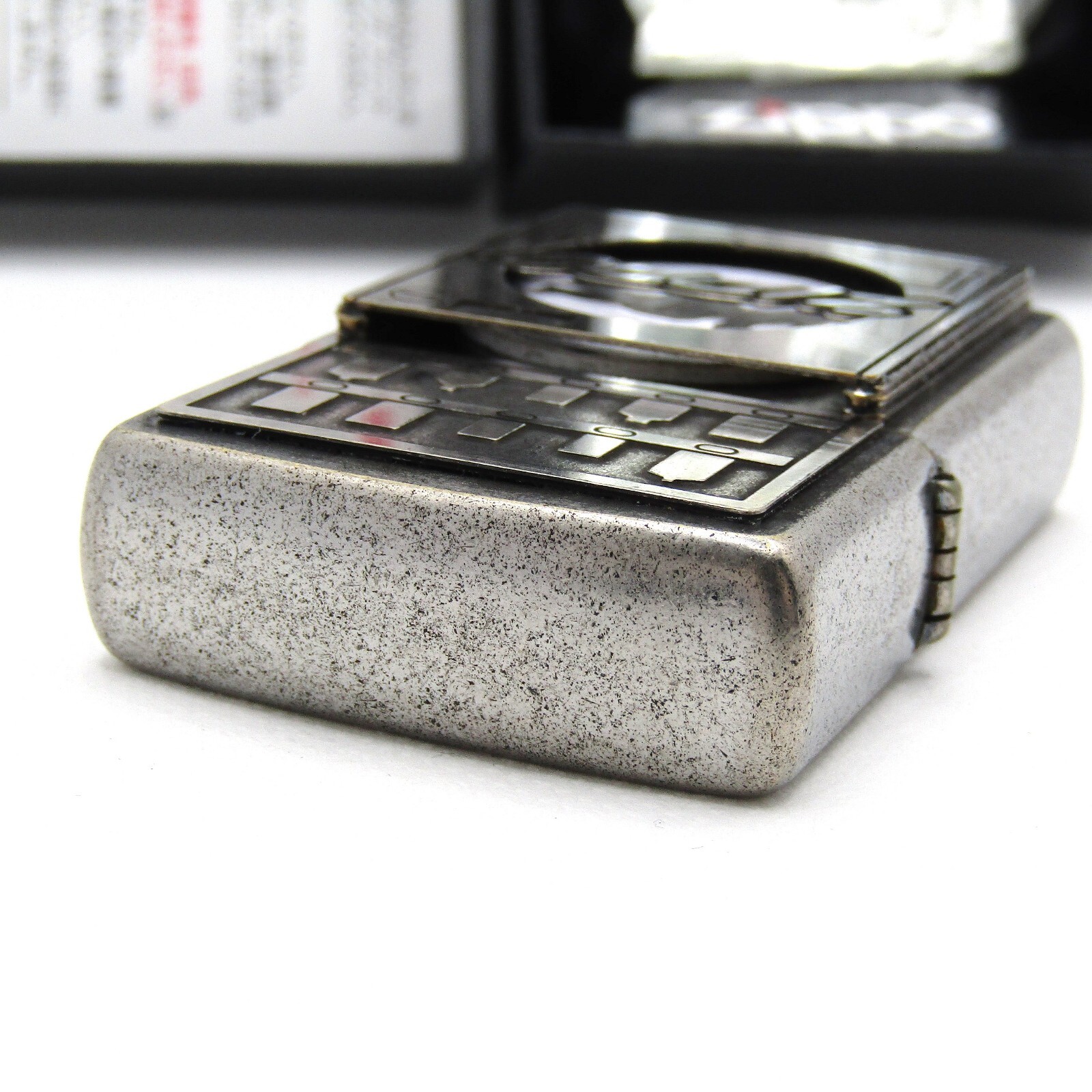 Gimmick Coin Holder Antique Silver Zippo Oil Lighter Regular Japan 2023 MIB