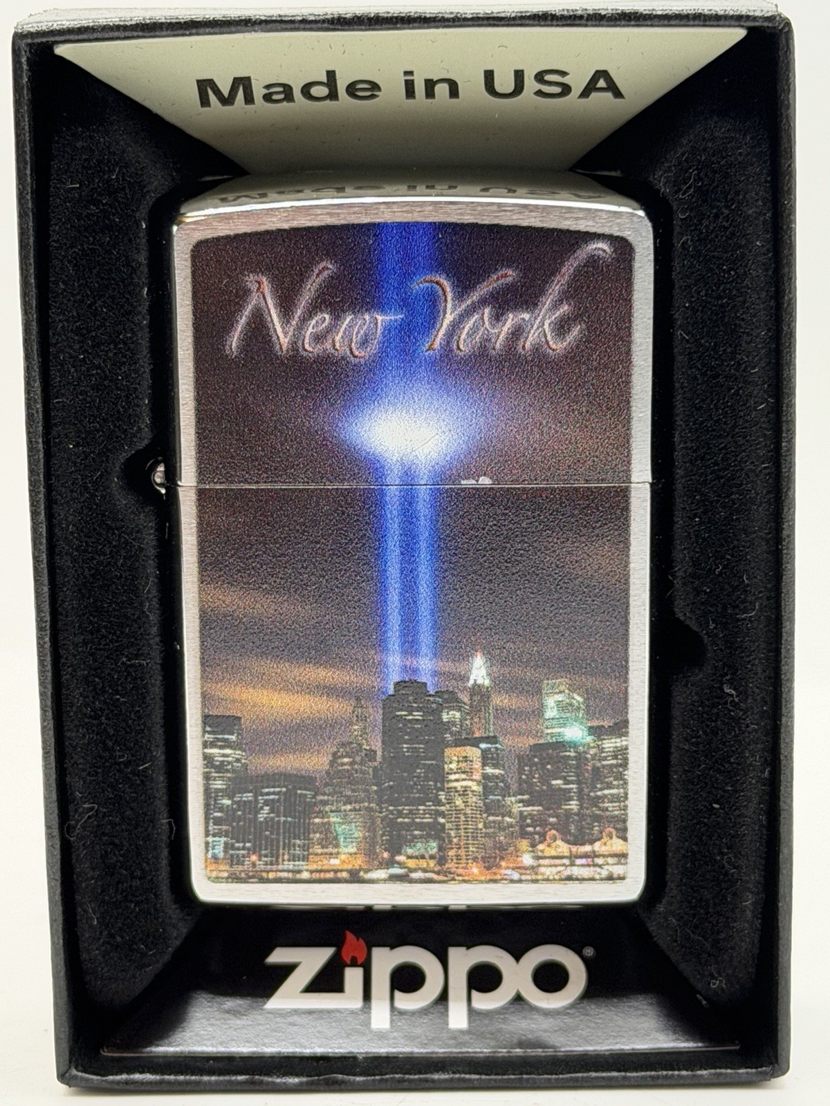 2025 Twin Towers Memorial Light Chrome Zippo Lighter New