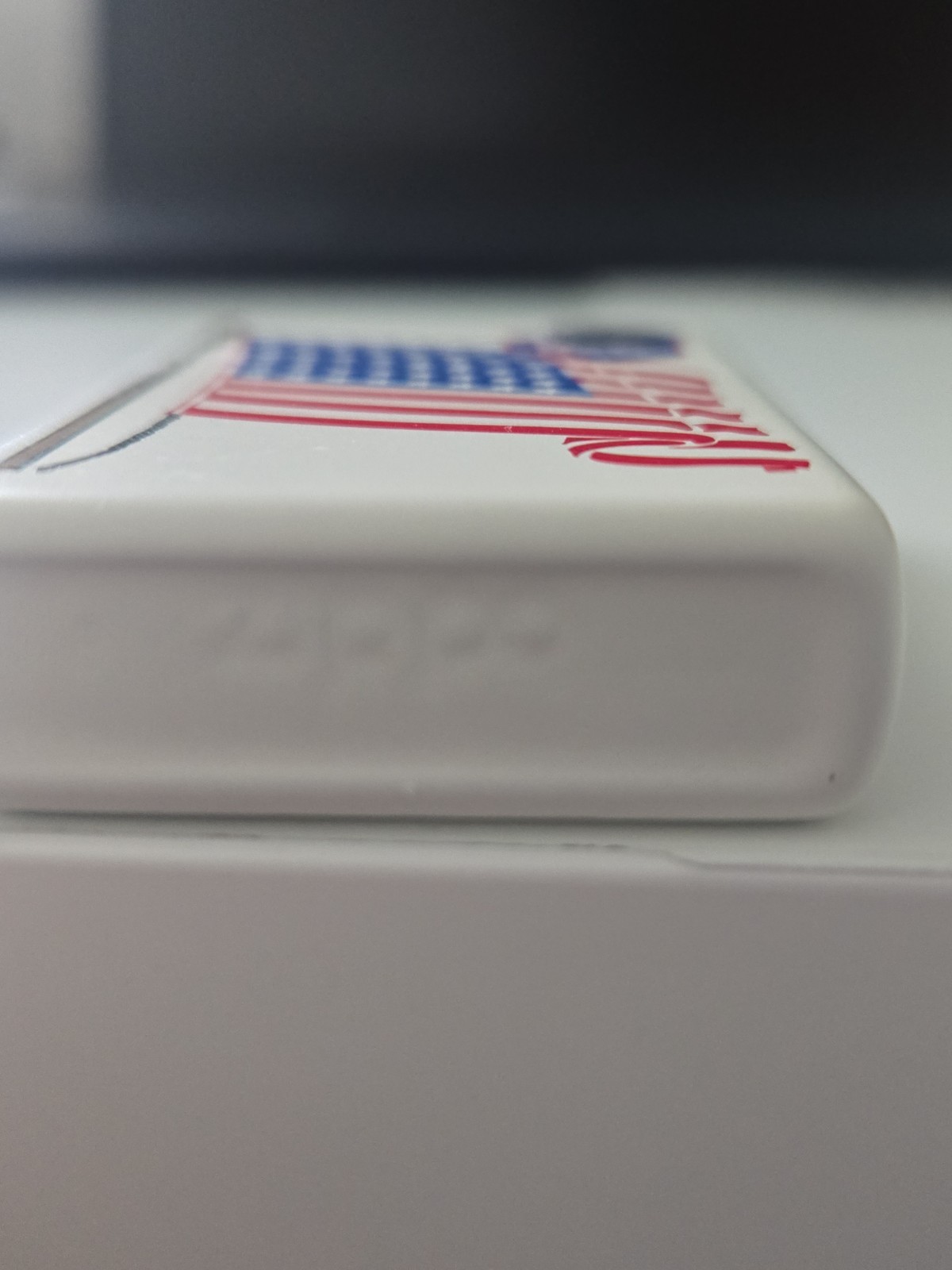 Zippo U.S. Flag Flying On A Flag Pole White Lighter