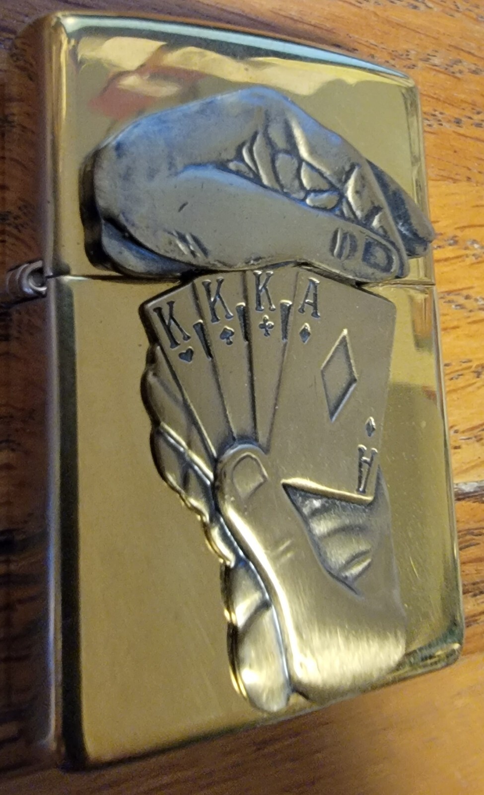 Zippo 254BBS B151 Barrett Smythe „Full House“ Hi Pol Brass NIB 1997