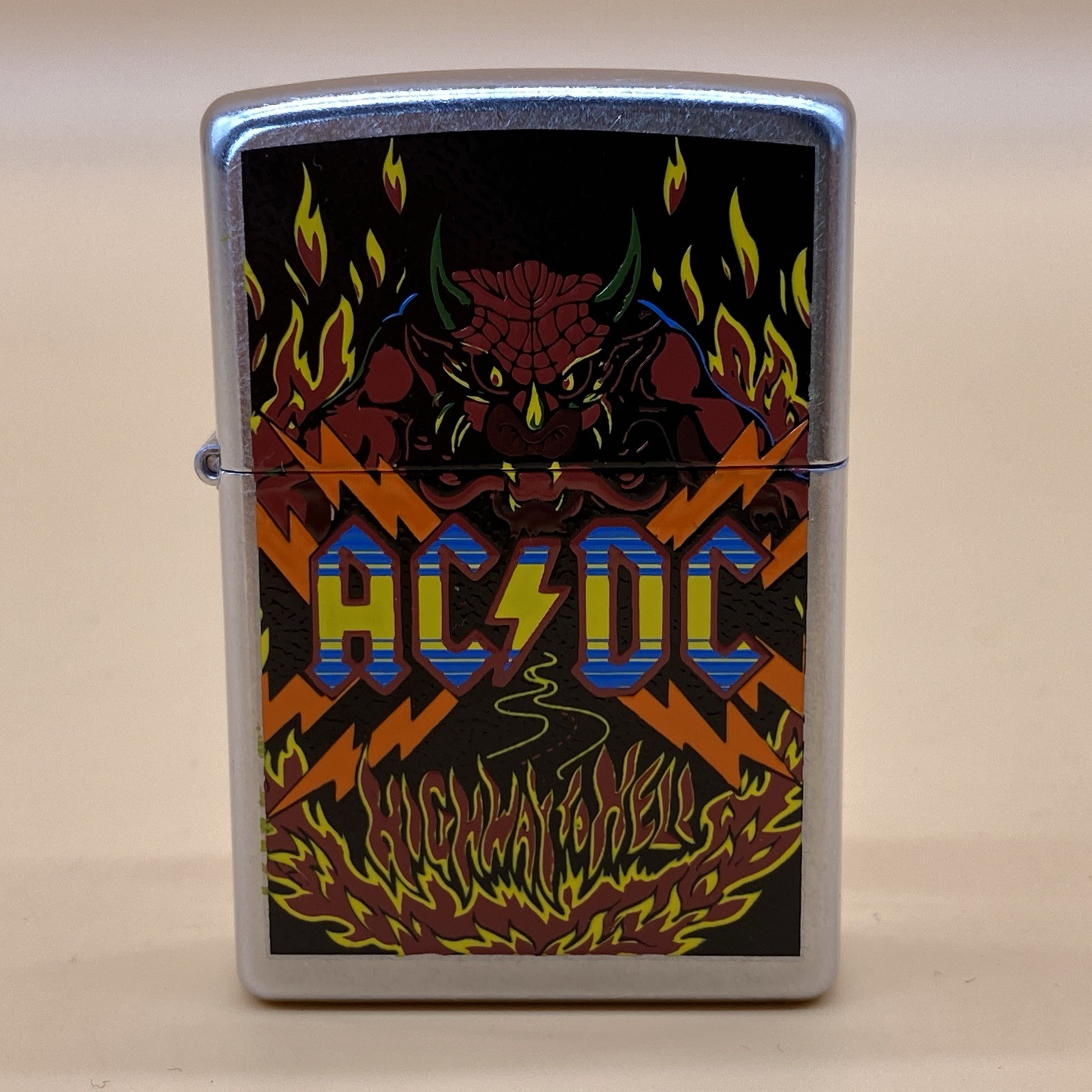 2007 Zippo Lighter AC/DC Highway To Hell Street Chrome Bradford USA New READ
