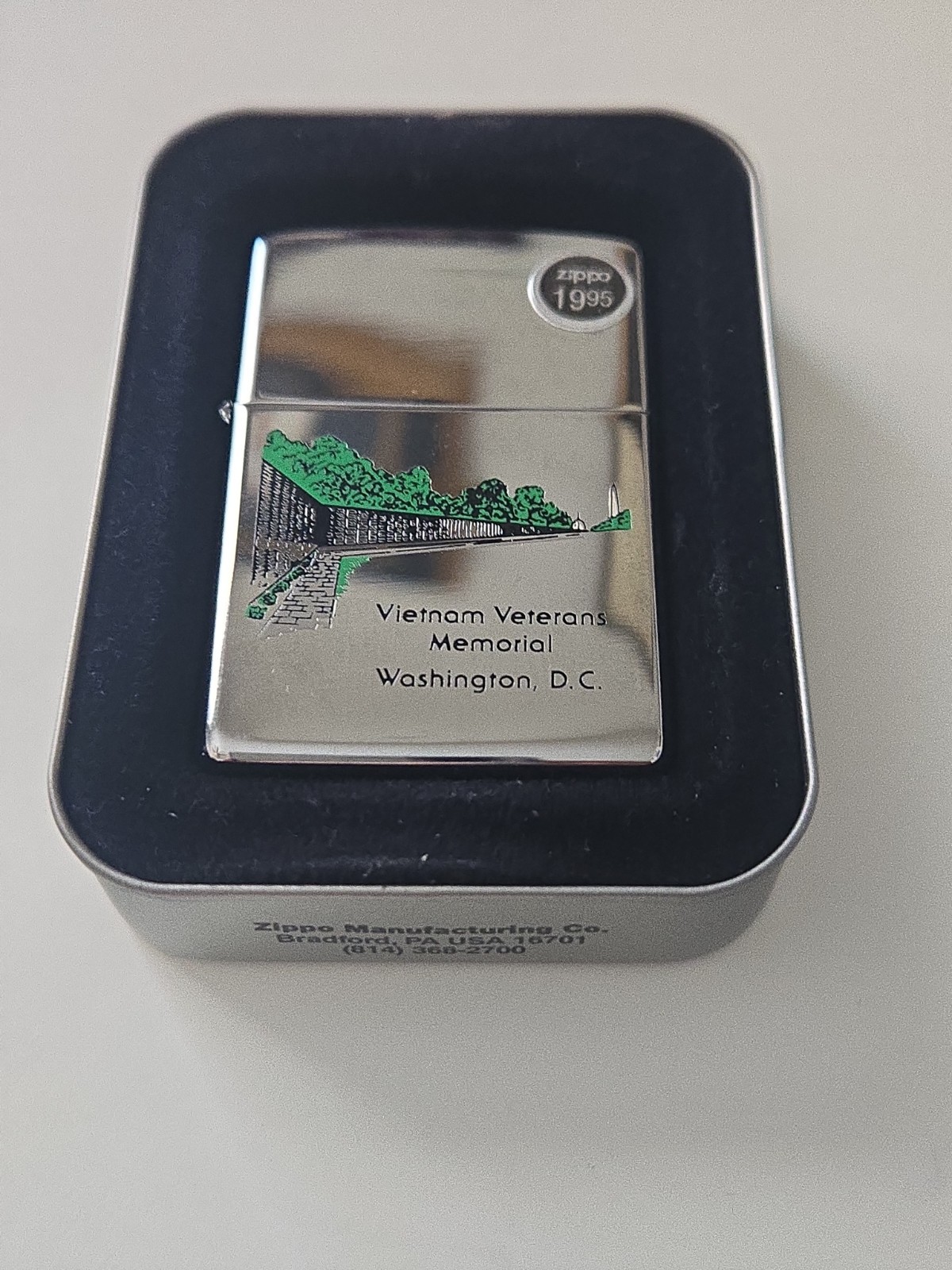 Zippo 1994 Vietnam Veterans Memorial Original Box & Sleeve Rare Vintage