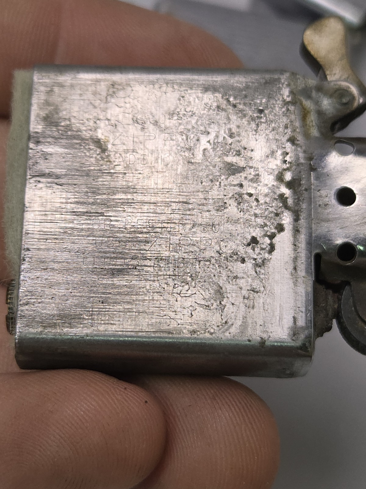 Vintage zippo 1947-1948 Pin Stripe „TRY“