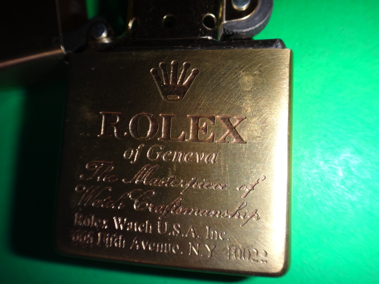 Year 2023 Brass Zippo Lighter ROLEX of Geneva Masterpiece Watch Craftsmanship