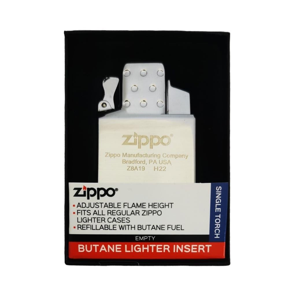 Zippo Butane Lighter Insert – Refillable – Adjustable Odorless Yellow Flame –
