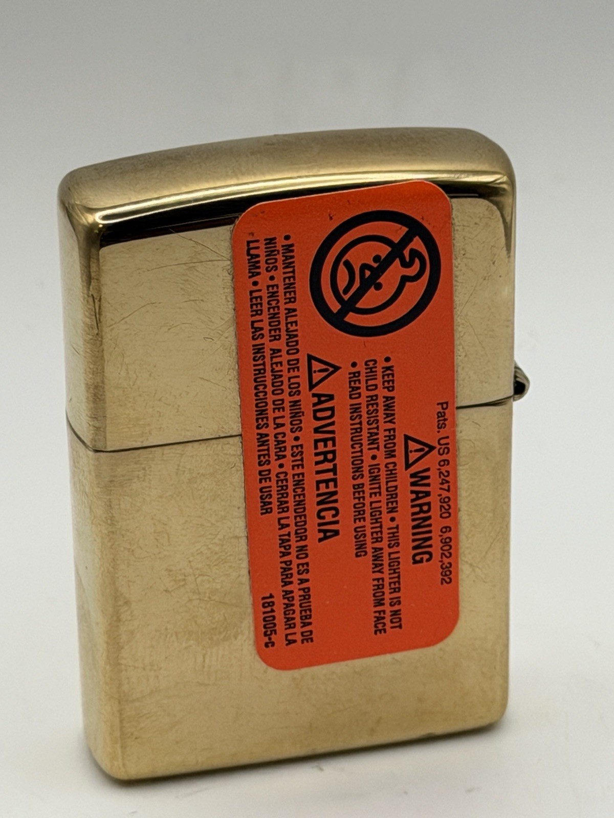 2024 Elegant Framed Logo Design High Polish Brass Zippo Lighter NEW