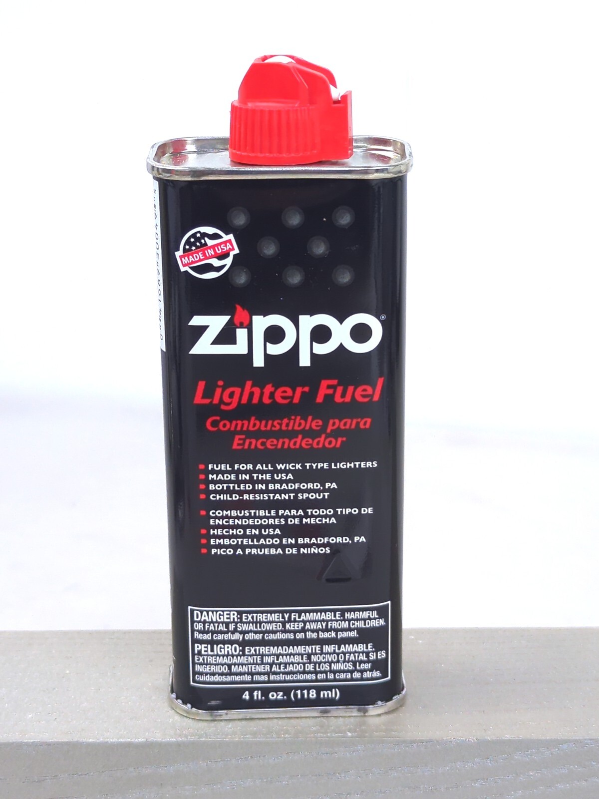 ZIPPO Lighter Combo GIFT BOX SET: 4 fl. oz. Lighter Fuel, 6 Flints, & 1 Wick