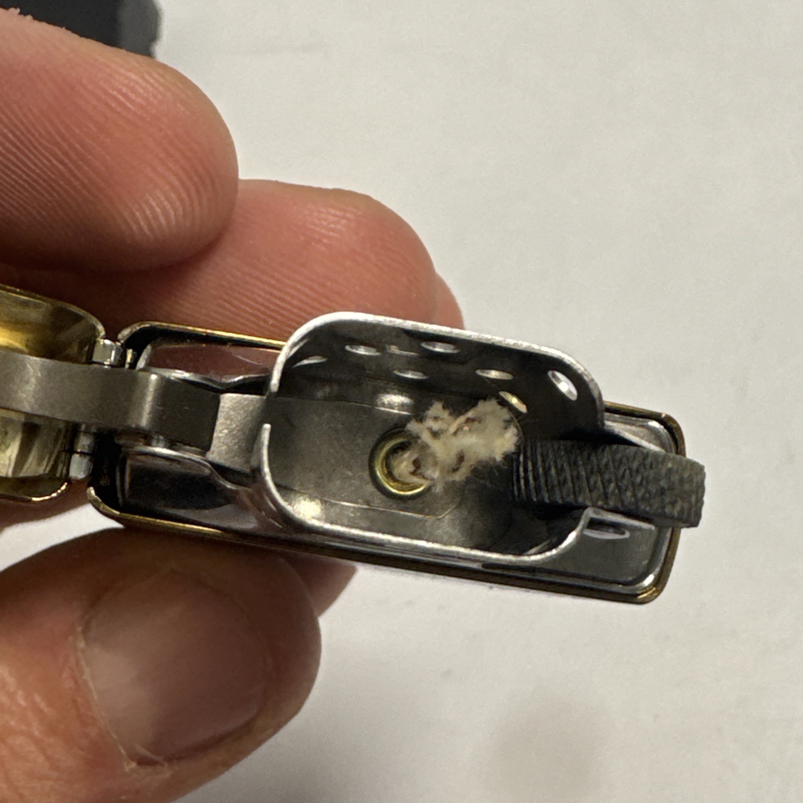 Rare HTF Brass Zippo Lighter Wasted Space #20447 Music Microphone Wings Clean