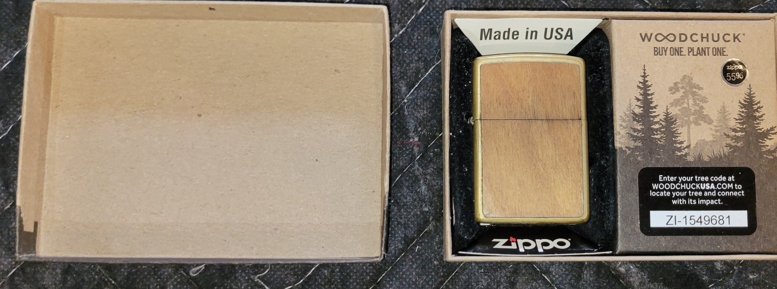 Zippo 29901 Woodchuck Mahogany Emblem Lighter Buy 1 Plant 1 Brass In Box
