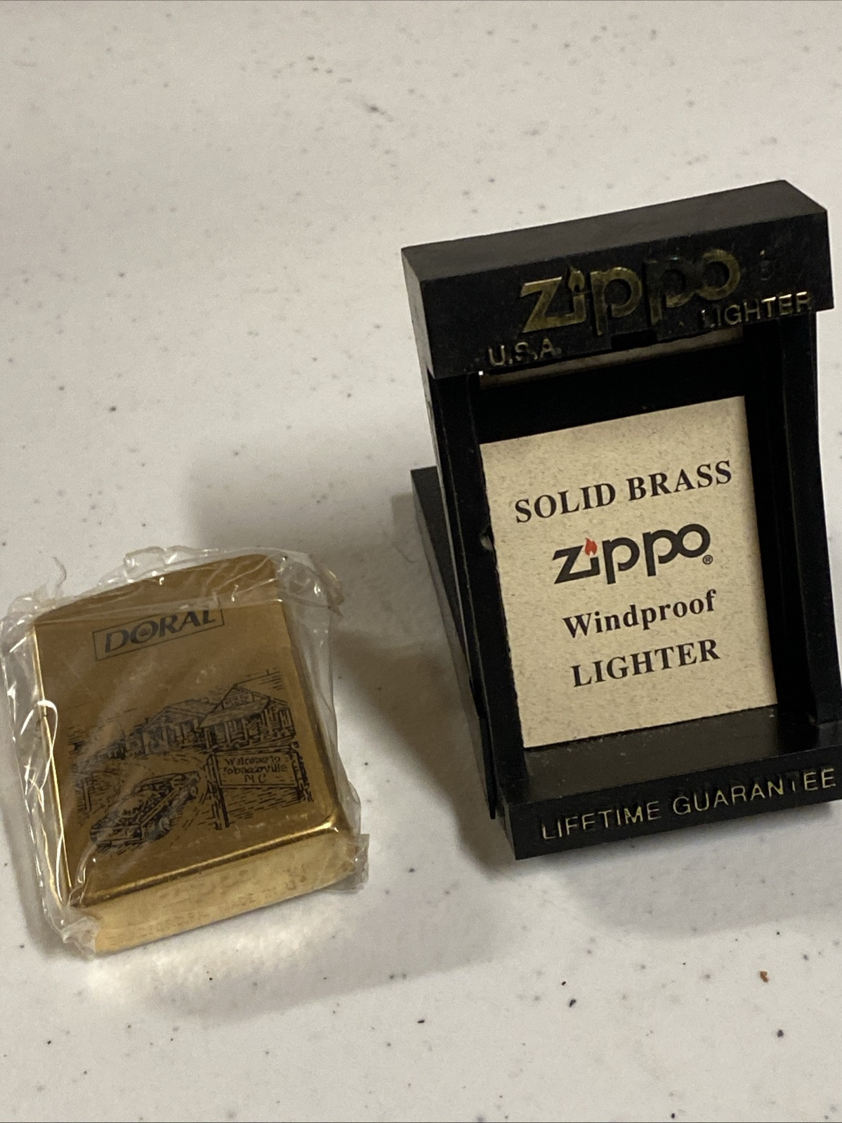 ESTATE FIND! ZIPPO DORAL Solid Brass Lighter | SEALED UNUSED Tobaccoville