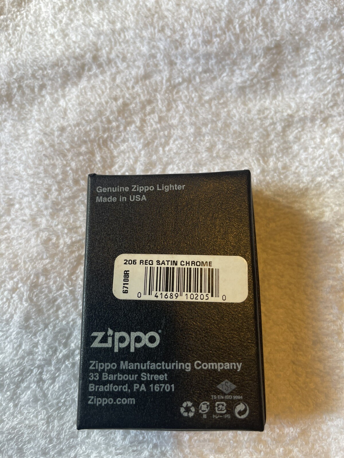 Genuine Zippo Reg 206 Satin Chrome Lighter 67108R Insert Only!!