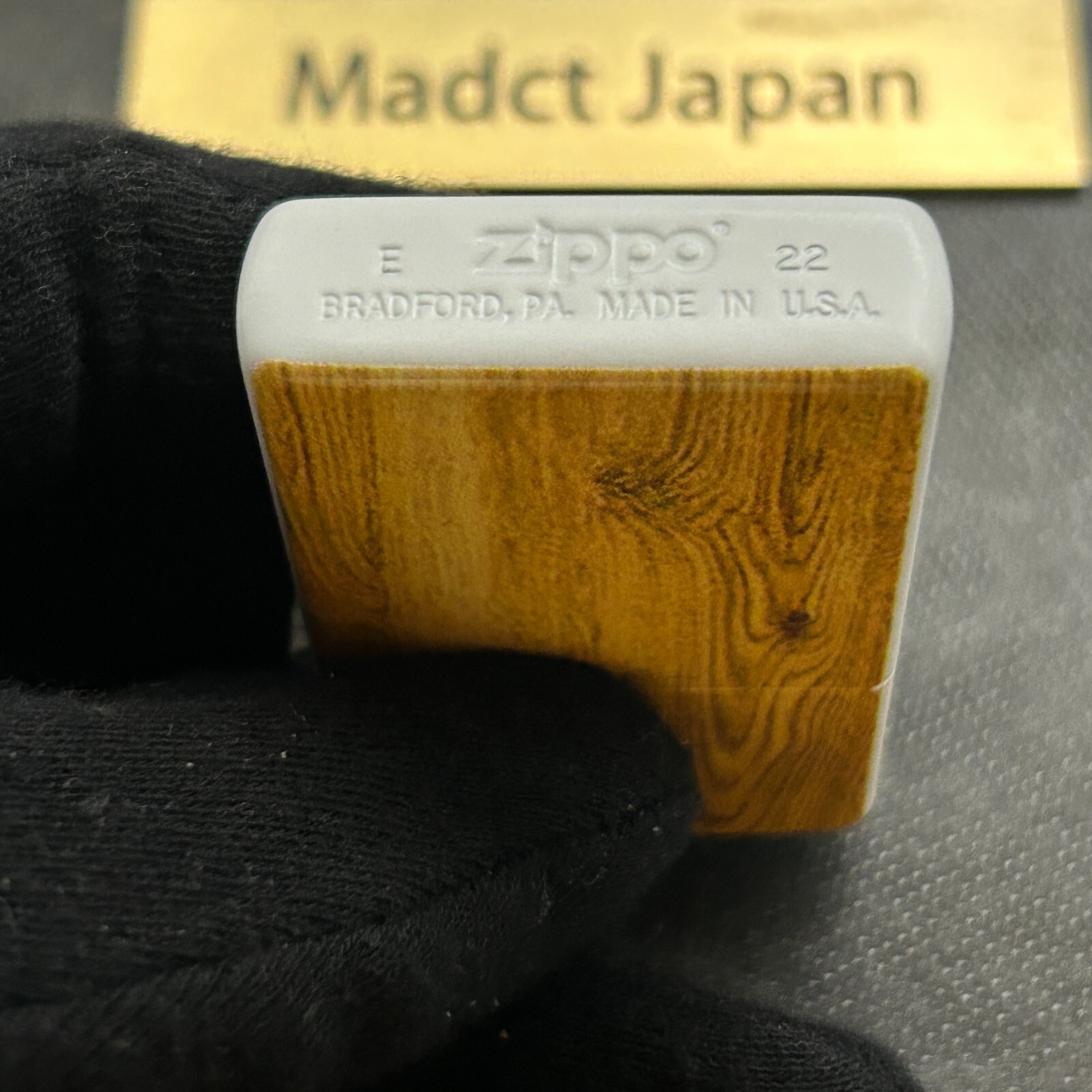 Zippo Oil Lighter Mahjong 5 Man White Red Wooden Regular Case Japan New