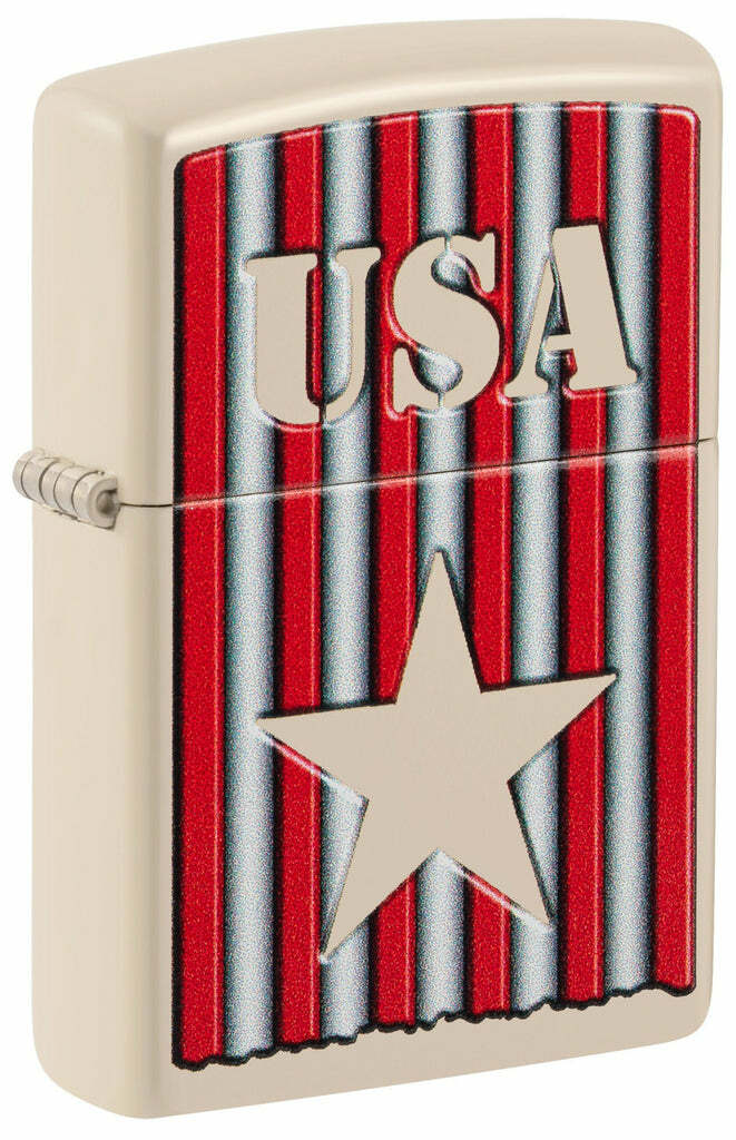 Zippo Windproof Americana Lighter with Patriotic Star & USA, 48204, New In Box