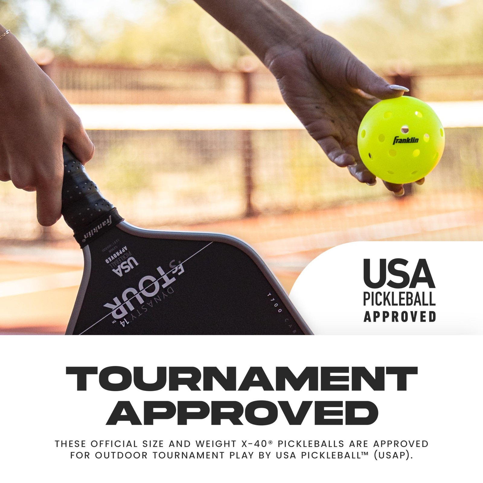 Franklin Sports X-40 Outdoor Pickleballs – Usa Pickleball Usapa Official