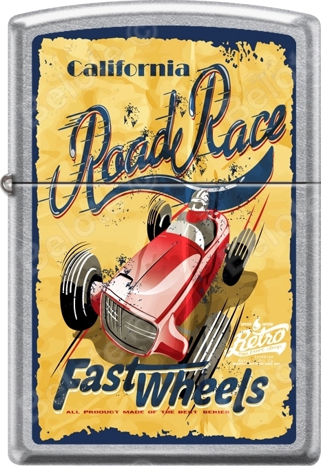 Zippo Old School 1940’s Race Club 12 Lighter Set Vintage Poster Street Chrome