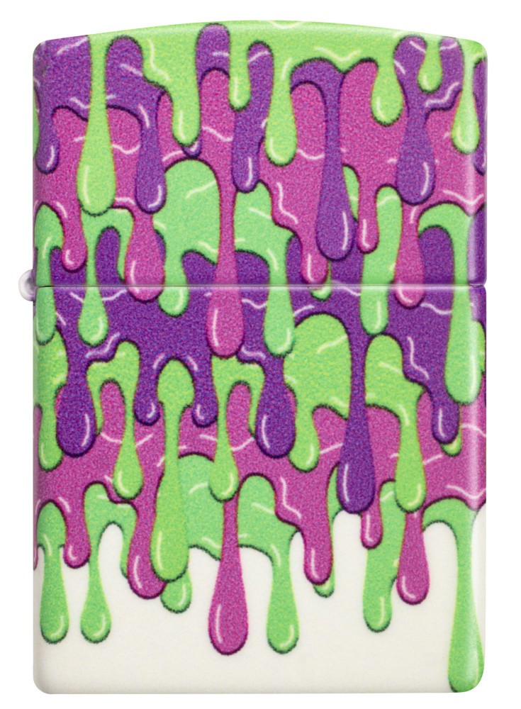 Zippo Glowing Slime Design Glow in the Dark Windproof Pocket Lighter, 49193-1…
