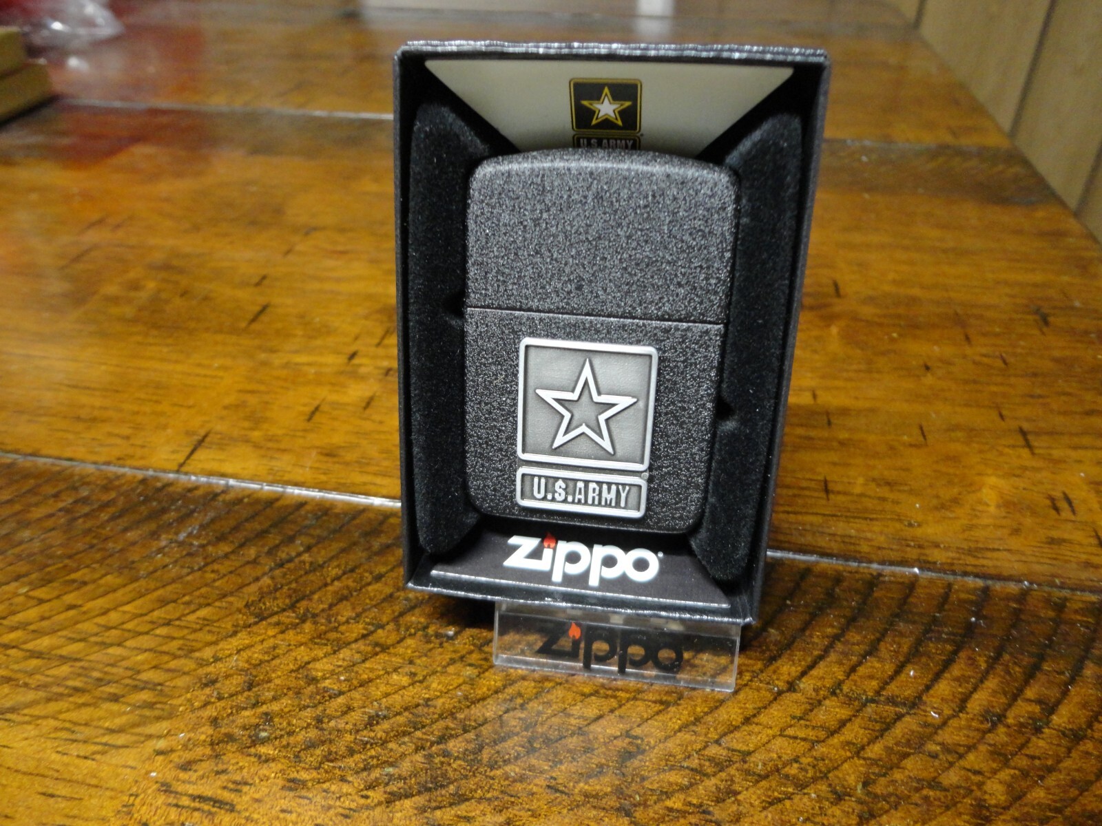 US ARMY 1941 REPLICA BLACK CRACKLE ZIPPO LIGHTER MINT IN BOX 2023