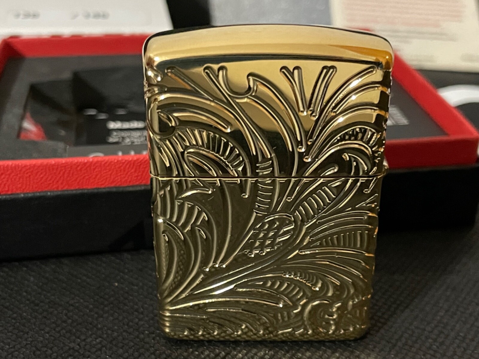 Zippo Lighter Venetian 45th anniversary Gold Plated 138/145