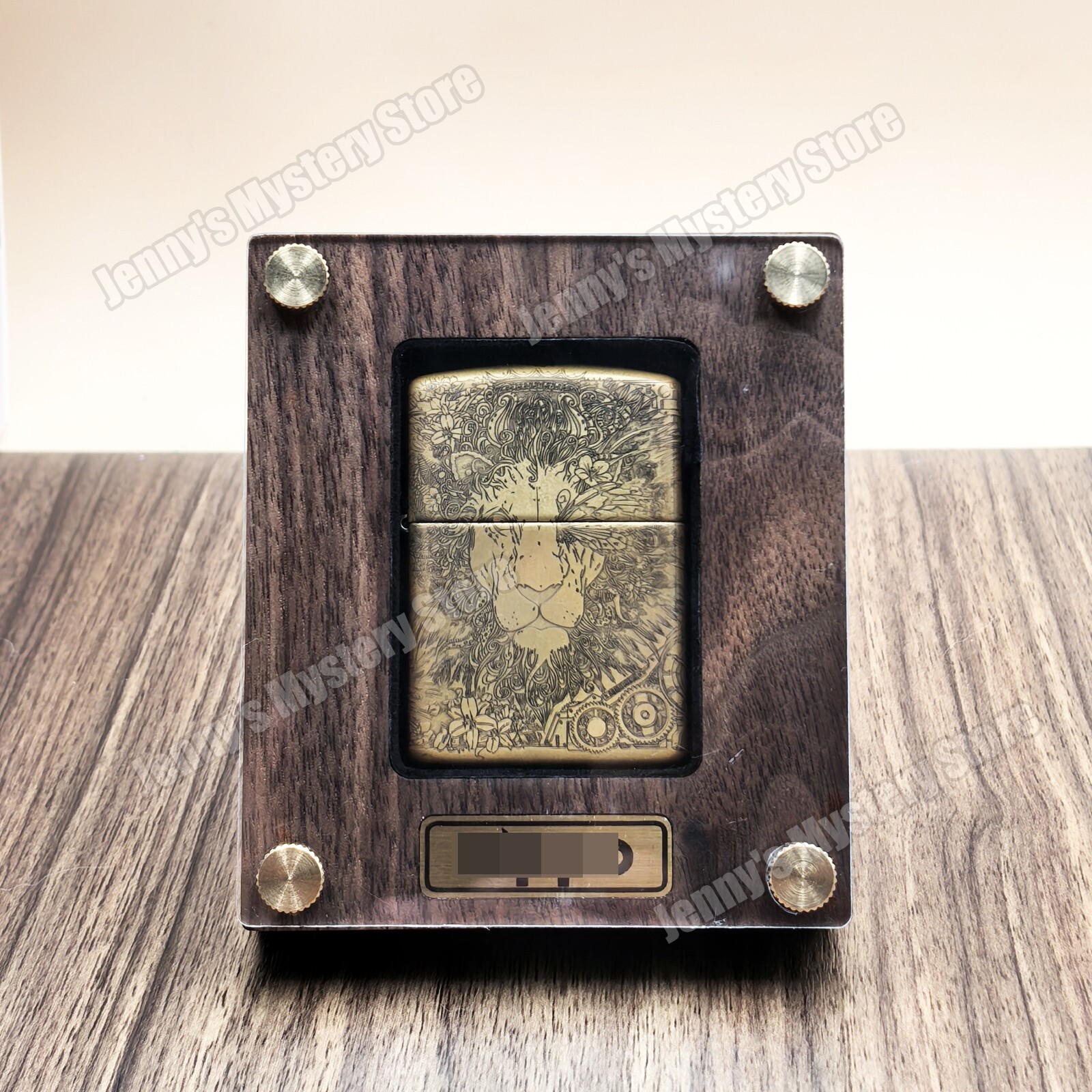 Black Walnut Wood Lighter Collection Display Case Storage Box for Zippo Lighter