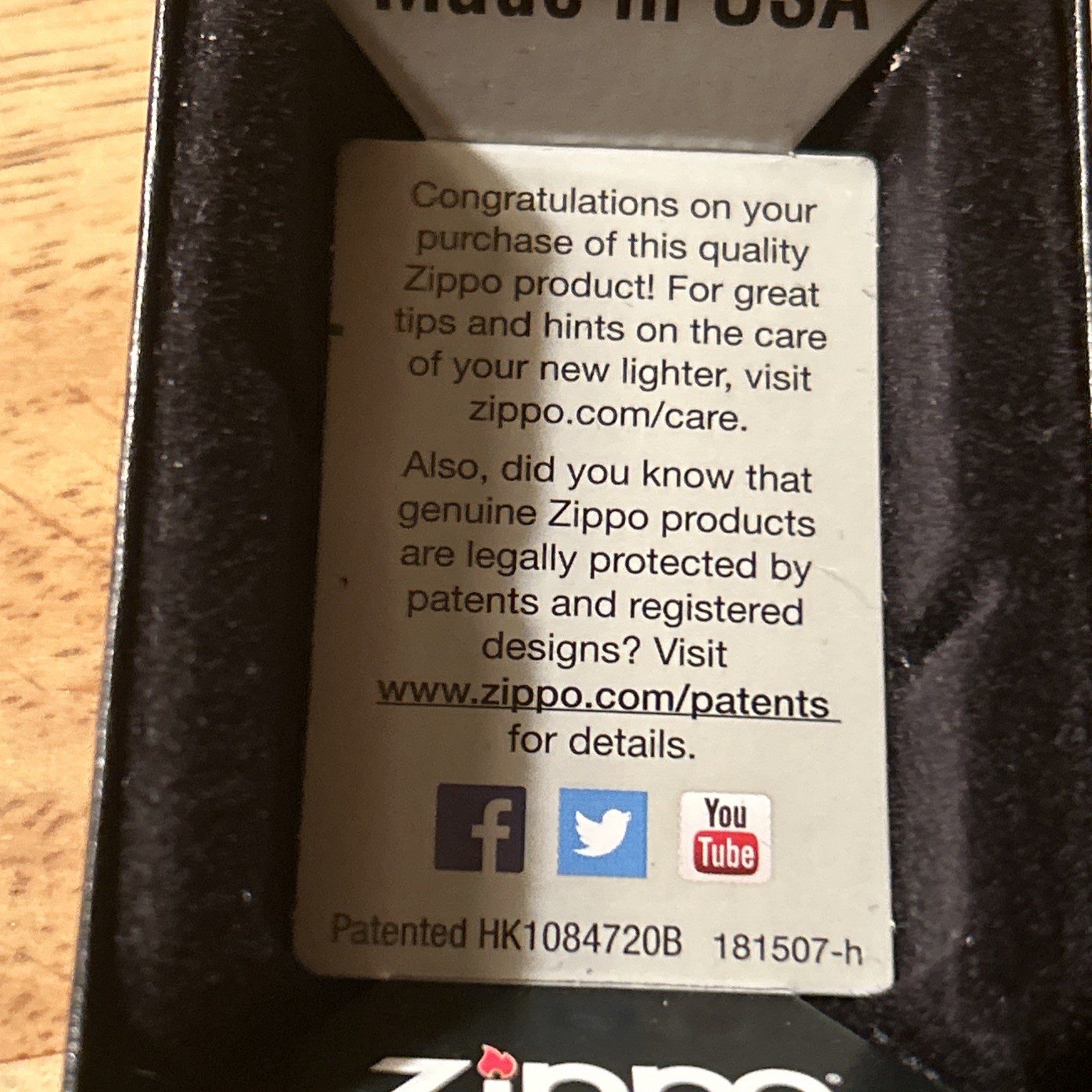 ZIPPO Copper Finnish made in June 2015 With Box Sealed Unused