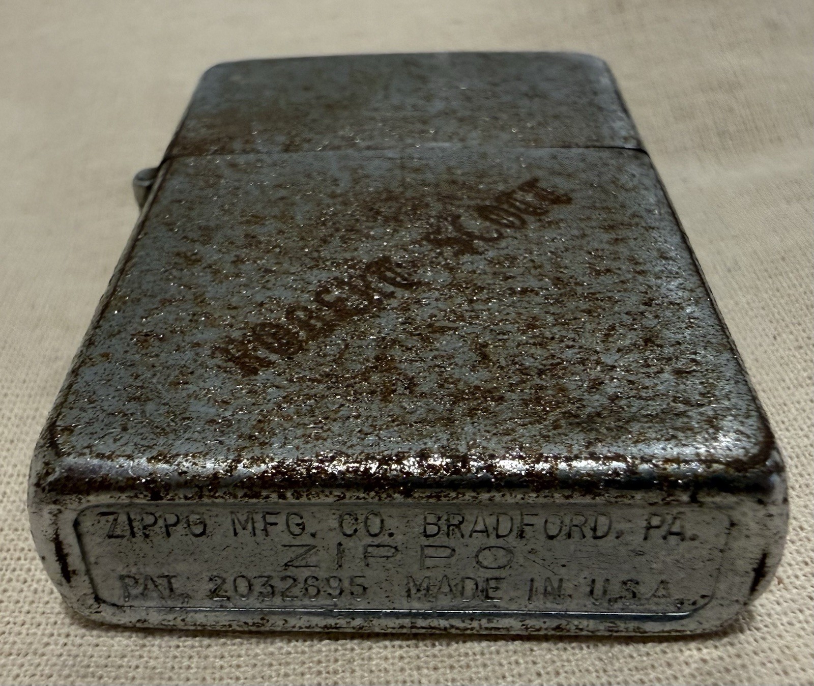 Vintage Military Zippo Lighter WWII Era Army Engraved Robert Scott West Point