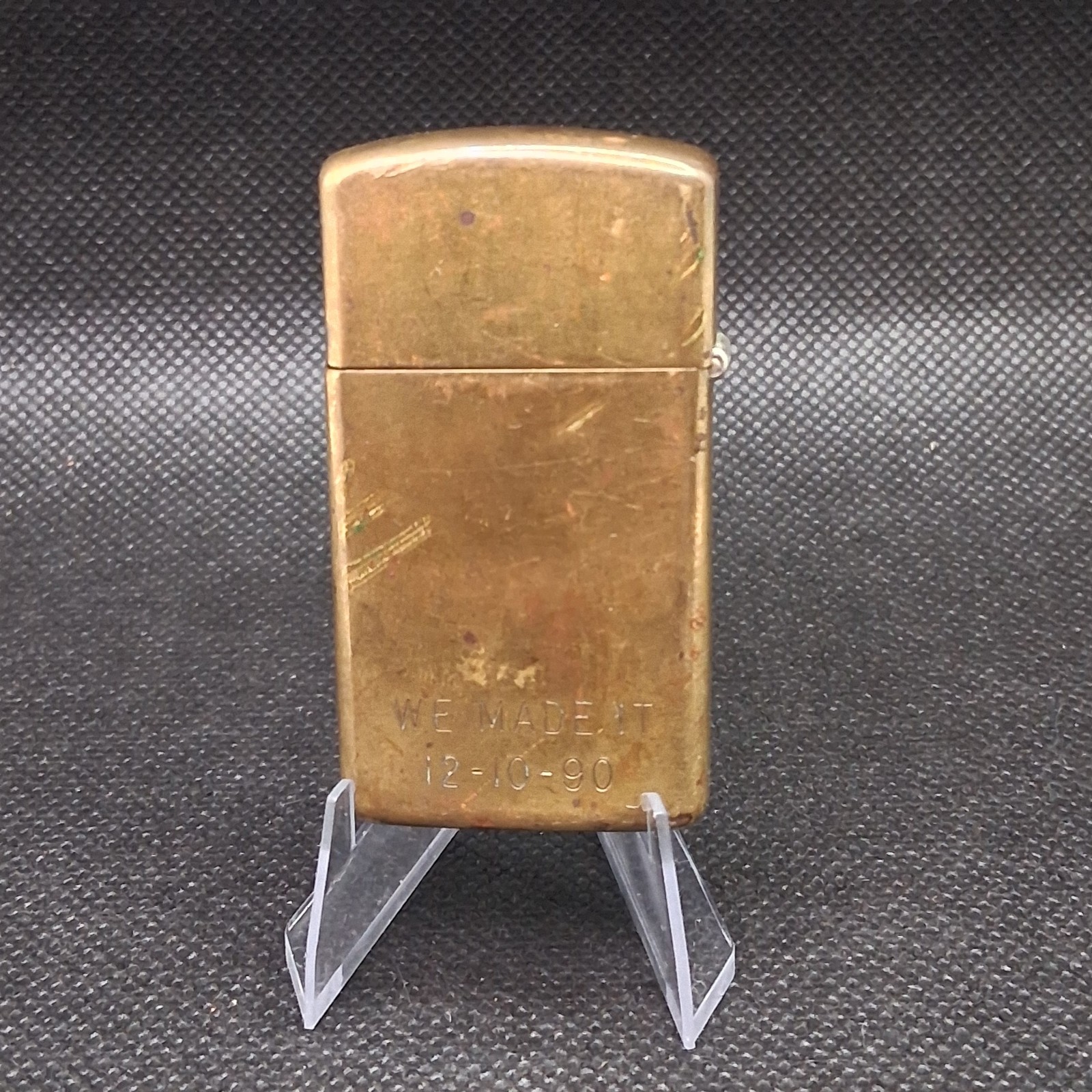Zippo Solid Brass Lighter 1932-1989 Bradford, PA Collectible „ROGER“ Engraved