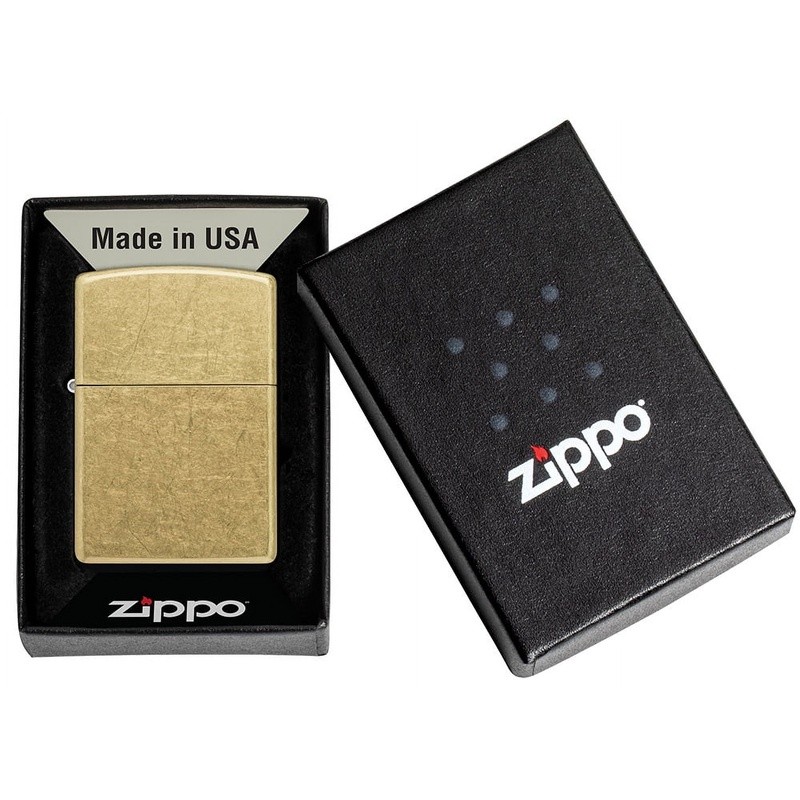 2 Pack Classic Windproof Brass Pocket Lighter Gift Box Refillable Fuel Optional