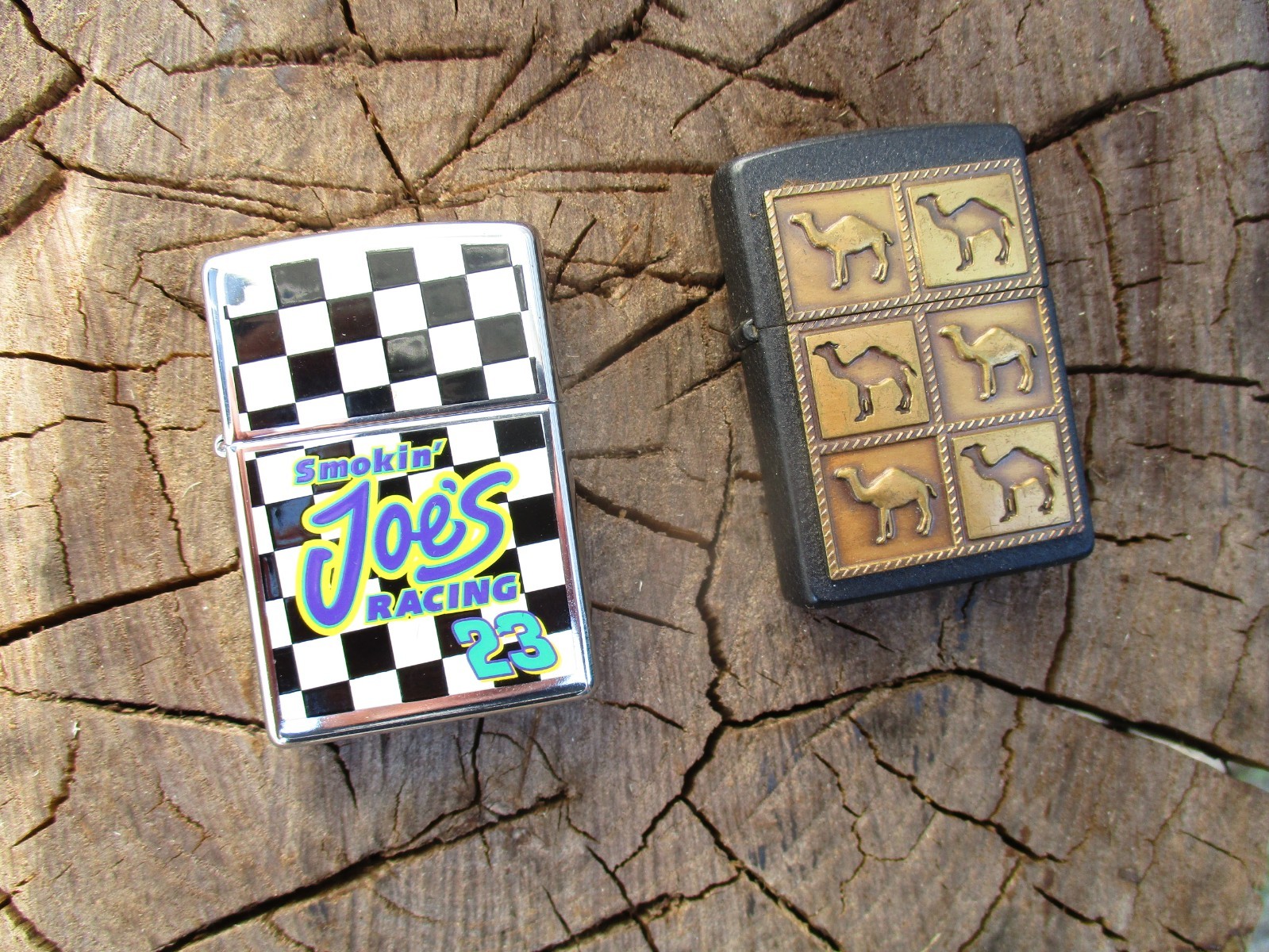 Vintage Camel Zippo Lighter Lot 2 Smokin Joes Racing (Unfired) & „6 Pack“