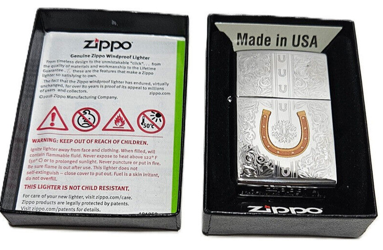 Zippo Lighter – Dazzling Horseshoe High Polish Chrome – 854035