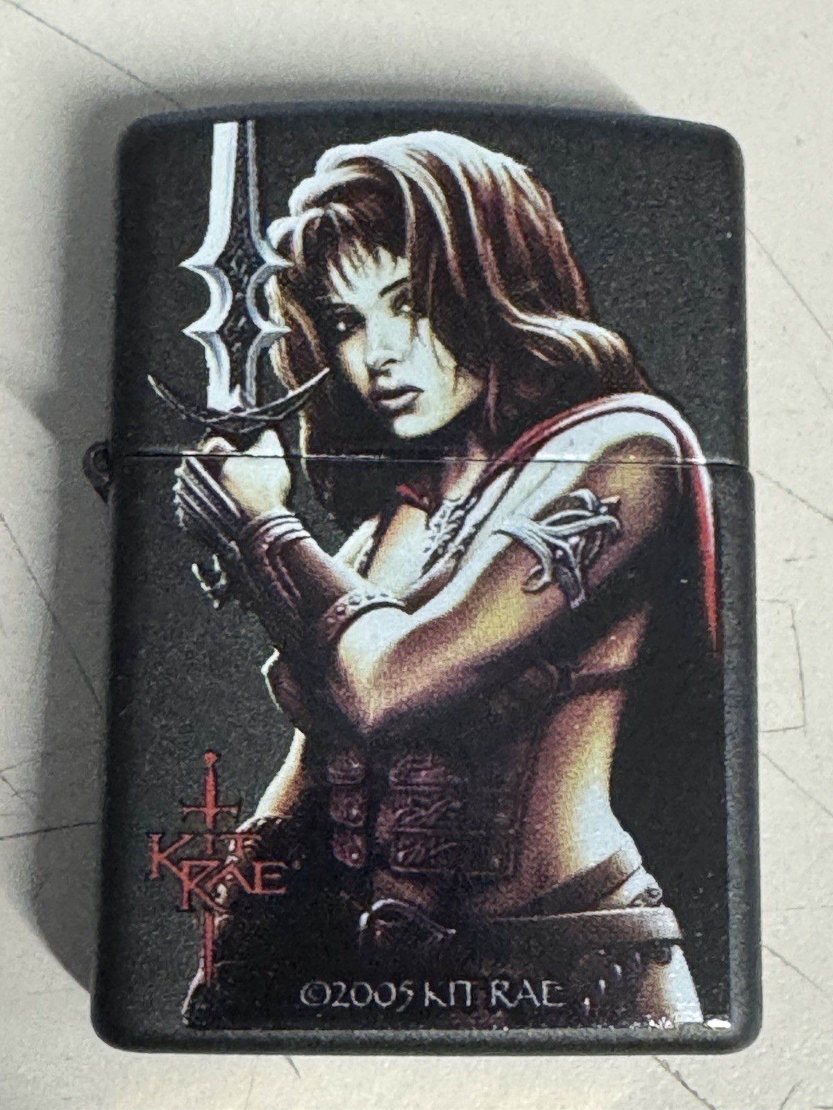 ZIPPO 2007 KIT RAE VAELEN BLACK MATTE LIGHTER SEALED IN BOX D296
