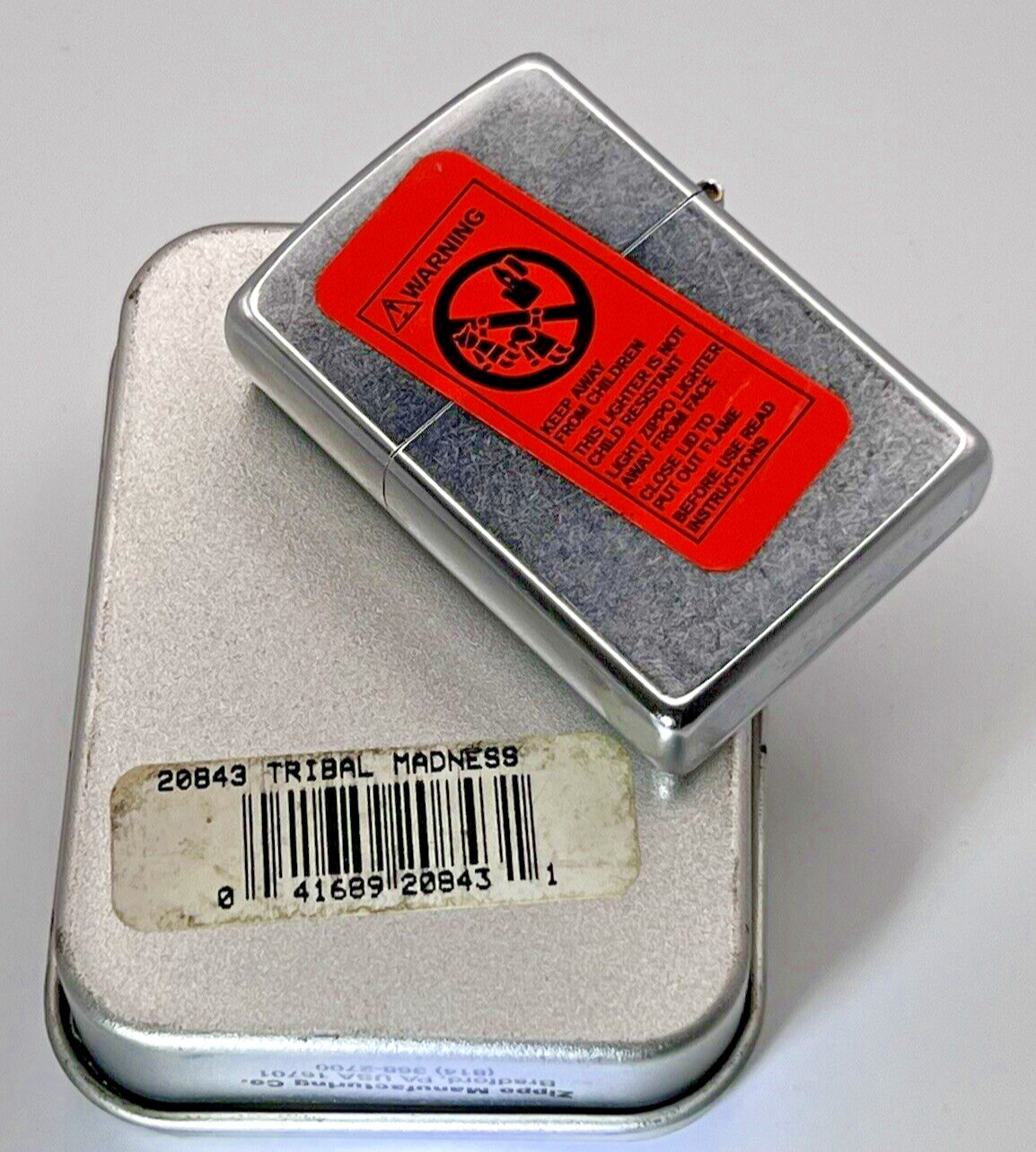Genuine New 2004 ZIPPO Lighter TRIBAL MADNESS PAINTED FACE Super Unique Design