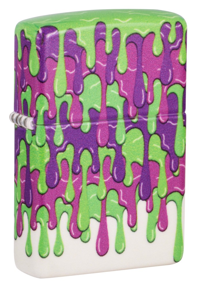 Zippo Glowing Slime Design Glow in the Dark Windproof Pocket Lighter, 49193-1…